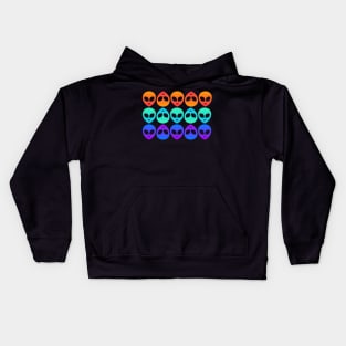 Psychedelic Rave EDM Aliens Kids Hoodie